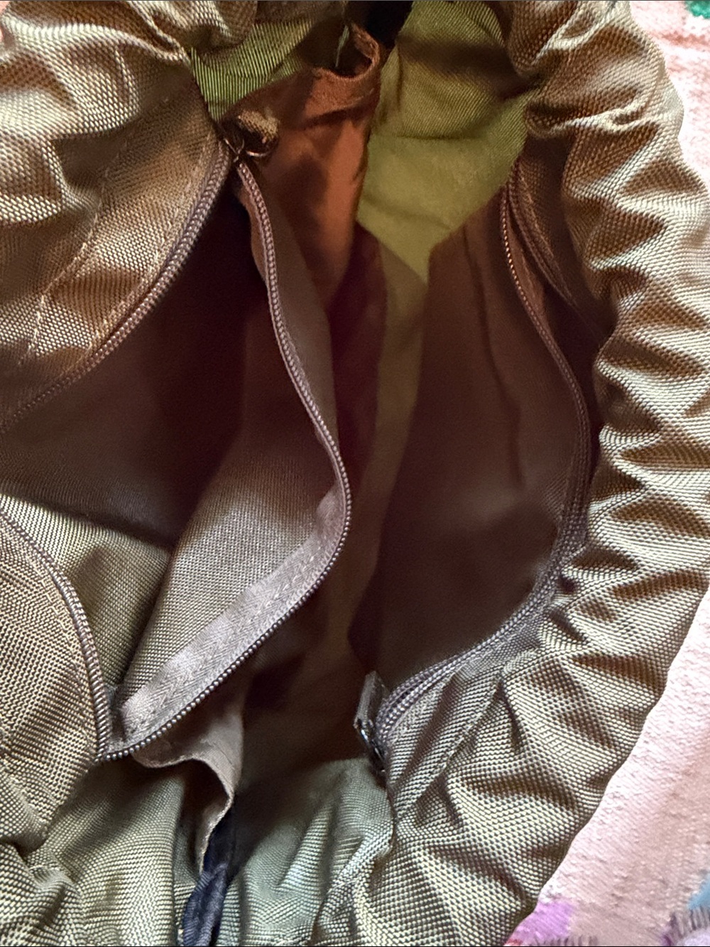 Olive Green Drawstring Backpack - Picture 4 of 4